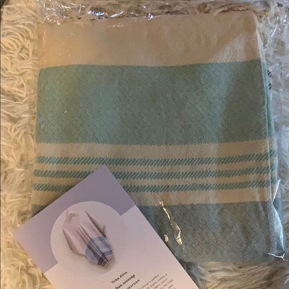 NWT Tribe Alive Caftan coverup seafoam - Picture 8 of 12